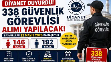 Diyanet 338 Güvenlik Görevlisi Alımı Yapacak! Başvurular İçin Tarih Açıklandı