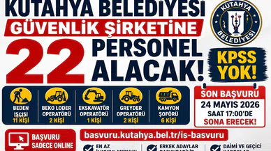 Kütahya Belediyesi 22 Erkek İşçi Alımı Yapacak! KPSS Şartı Yok, Başvurular Bitiyor