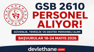 GSB 2610 Personel Alımı Başladı! Güvenlik Görevlisi, Temizlik ve Destek Personeli Alımı Şartları Açıklandı
