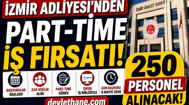 İzmir Adliyesi’nden Part-Time İş Fırsatı! 250 Personel Alımı Başladı