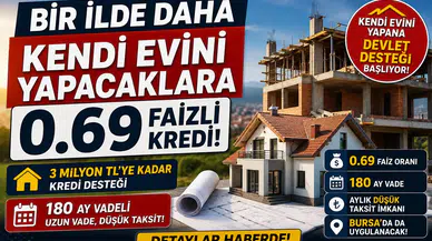 Kendi Evini Yapacaklara Dev Destek: 0.69 Faizli 180 Ay Vadeli Konut Kredisi Başlıyor