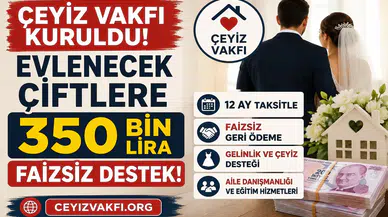 Çeyiz Vakfı’ndan Evlenecek Çiftlere Büyük Destek: 350 Bin TL Faizsiz Evlilik Kredisi Başladı