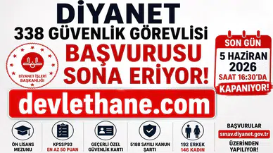 Diyanet’in 338 Güvenlik Görevlisi Alımında Son Saatler! Başvurular Bugün Sona Eriyor