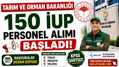 Tarım ve Orman Bakanlığı 150 İUP Personel Alımı Başladı! Tokat, Amasya ve Yalova'da Başvurular Devam Ediyor