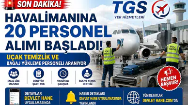 Havalimanına 20 Personel Alımı Başladı! Uçak Temizlik ve Bagaj Yükleme Personeli Aranıyor