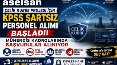 ASELSAN Çelik Kubbe Projesi İçin KPSS Şartsız Personel Alımı Başladı! Mühendis Kadrolarında Başvurular Alınıyor
