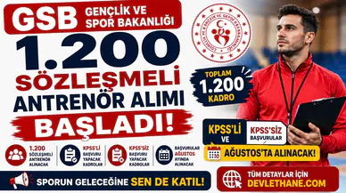 GSB 1.200 Sözleşmeli Antrenör Alımı Başladı! KPSS'li ve KPSS'siz Başvurular Ağustos'ta Alınacak