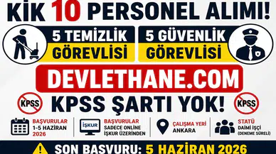 Kamu İhale Kurumu 10 Personel Alımı Yapacak! KPSS Şartsız Temizlik ve Güvenlik Görevlisi Alımı Başladı