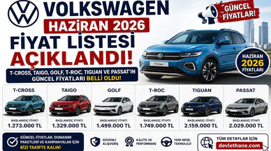 Volkswagen Haziran 2026 Fiyat Listesi Açıklandı! T-Cross, Taigo, Golf, T-Roc, Tiguan ve Passat'ın Güncel Fiyatları