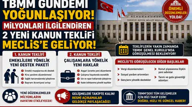 TBMM Gündemi Yoğunlaşıyor! Milyonları İlgilendiren 2 Yeni Kanun Teklifi Meclis’e Geliyor