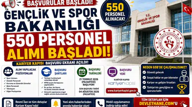 Gençlik ve Spor Bakanlığı 550 Personel Alımı Başladı! Kariyer Kapısı Başvuru Ekranı Açıldı