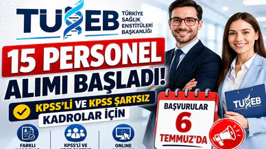 TÜSEB 15 Personel Alımı Başladı! KPSS'li ve KPSS Şartsız Kadrolar İçin Başvurular 6 Temmuz'da