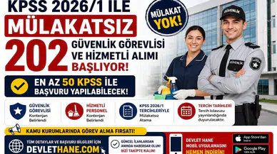 KPSS 2026/1 ile Mülakatsız 202 Güvenlik Görevlisi ve Hizmetli Alımı Başlıyor! En Az 50 KPSS ile Başvuru Yapılabilecek