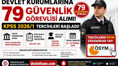 Devlet Kurumlarına 79 Güvenlik Görevlisi Alımı! KPSS 2026/1 Başvuru Şartları ve ÖSYM Tercih Ekranı