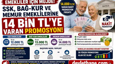 SSK, Bağ-Kur ve Memur Emeklilerine 14 Bin TL’ye Varan Promosyon! Başvuru Şartları Açıklandı
