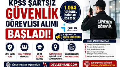 KPSS Şartsız Güvenlik Görevlisi Alımı Başladı! İŞKUR'dan 1.064 Personel İstihdam Edilecek