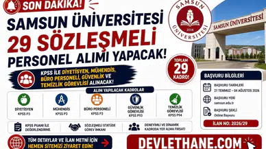 Samsun Üniversitesi 29 Sözleşmeli Personel Alımı Yapacak! KPSS ile Diyetisyen, Mühendis, Büro Personeli, Güvenlik ve Temizlik Görevlisi Alınacak