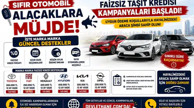 Sıfır Otomobil Alacaklara Müjde! Faizsiz Taşıt Kredisi Kampanyaları Başladı: İşte Marka Marka Güncel Destekler