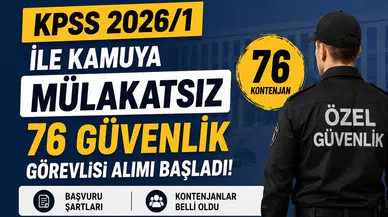 KPSS 2026/1 ile Kamuya Mülakatsız 76 Güvenlik Görevlisi Alımı Başladı! Başvuru Şartları ve Kontenjanlar Belli Oldu