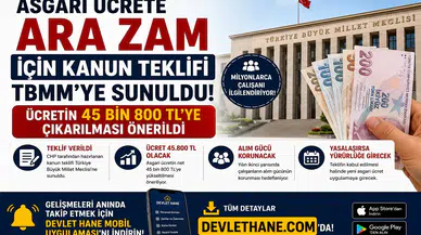 Asgari Ücrete Ara Zam İçin Kanun Teklifi TBMM'ye Sunuldu! Ücretin 45 Bin 800 TL'ye Çıkarılması Önerildi