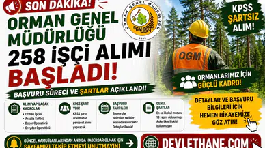 Orman Genel Müdürlüğü 258 İşçi Alımı Başladı! KPSS Şartsız Başvuru Süreci ve Şartlar Açıklandı