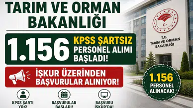 Tarım ve Orman Bakanlığı 1.156 KPSS Şartsız Personel Alımı Başladı! İŞKUR Üzerinden Başvurular Alınıyor