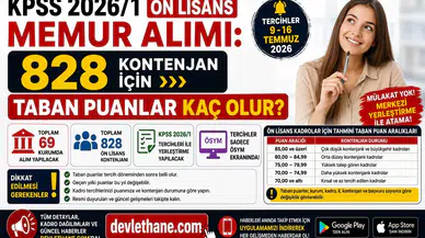 KPSS 2026/1 Ön Lisans Memur Alımı: 828 Kontenjan İçin Taban Puanlar Kaç Olur?