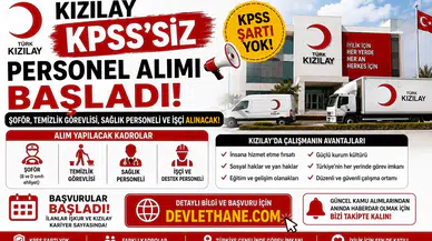 Kızılay KPSS'siz Personel Alımı Başladı! Şoför, Temizlik Görevlisi, Sağlık Personeli ve İşçi Alınacak