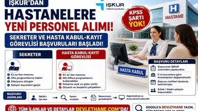 İŞKUR’dan Hastanelere Yeni Personel Alımı: Sekreter ve Hasta Kabul-Kayıt Görevlisi Başvuruları