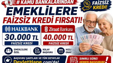 Kamu Bankalarından Emeklilere Faizsiz Kredi Fırsatı: Halkbank 30 Bin TL, Ziraat Bankası 40 Bin TL Veriyor