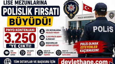Lise Mezunlarına Polislik Fırsatı Büyüdü! PMYO Kontenjanı 3.250’ye Çıktı, Başvurular Devam Ediyor