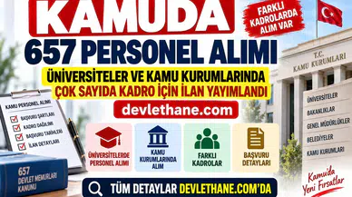 Kamuda 657 Personel Alımı: Üniversiteler ve Kamu Kurumlarında Çok Sayıda Kadro İçin İlan Yayımlandı