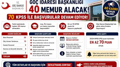 Göç İdaresi Başkanlığı 40 Memur Alacak: 70 KPSS ile Başvurular Devam Ediyor