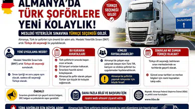 Almanya’da Türk Şoförlere Yeni Kolaylık: Mesleki Yeterlilik Sınavına Türkçe Seçeneği Geldi