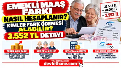 Emekli Maaş Farkı Nasıl Hesaplanır? Kimler Fark Ödemesi Alabilir, 3.552 TL Detayı Nedir?