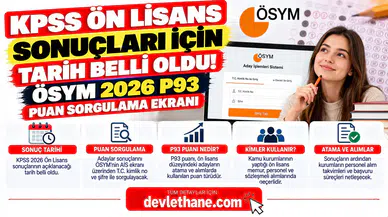 KPSS Ön Lisans Sonuçları İçin Tarih Belli Oldu! ÖSYM 2026 P93 Puan Sorgulama Ekranı