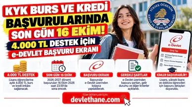 KYK Burs ve Kredi Başvurularında Son Gün 16 Ekim! 4.000 TL Destek İçin e-Devlet Başvuru Ekranı