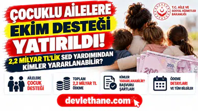 Çocuklu ailelere Ekim desteği yatırıldı: 2,2 milyar TL’lik SED yardımından kimler yararlanabilir?