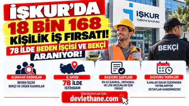 İŞKUR'da 18 Bin 168 Kişilik İş Fırsatı! 78 İlde Beden İşçisi ve Bekçi Aranıyor