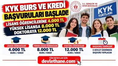 KYK Burs ve Kredi Başvuruları Başladı! Lisans Öğrencilerine 4.000 TL, Yüksek Lisansa 8.000 TL, Doktoraya 12.000 TL
