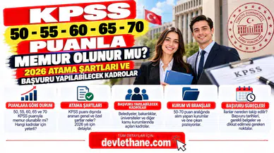 KPSS 50, 55, 60, 65 ve 70 Puanla Memur Olunur mu? 2026 Atama Şartları ve Başvuru Yapılabilecek Kadrolar