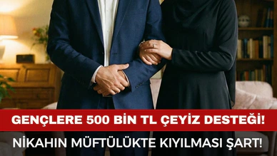 Diyanet’ten Genç Çiftlere 500 Bin TL Geri Ödemesiz Evlilik Yardımı