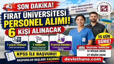 Fırat Üniversitesi Personel Alımı İlanı Yayımlandı! 6 Sözleşmeli Personel Alınacak
