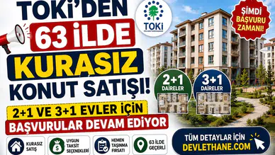 TOKİ'den 63 İlde Kurasız Konut Satışı! 2+1 ve 3+1 Evler İçin Başvurular Devam Ediyor