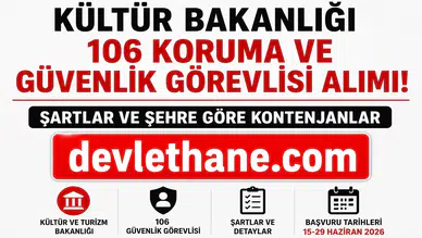 Kültür ve Turizm Bakanlığı 106 Güvenlik Görevlisi Alımı Yapacak! KPSS 60 Puanla Başvuru İmkanı, Mülakat Şartı Yok