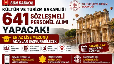 Kültür ve Turizm Bakanlığı 641 Sözleşmeli Personel Alımı Yapacak! En Az Lise Mezunu Adaylar Başvurabilecek