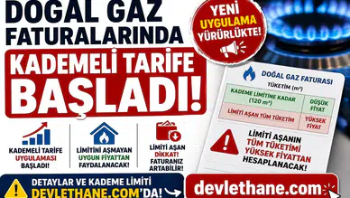 Doğal Gaz Faturalarında Kademeli Tarife Başladı! Limiti Aşanın Tüm Tüketimi Yüksek Fiyattan Hesaplanacak