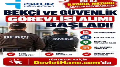 İŞKUR Bekçi ve Güvenlik Görevlisi Alımı Başladı! En Az İlkokul Mezunu Adaylar Başvurabilecek