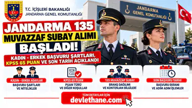 Jandarma 135 Muvazzaf Subay Alımı Başladı! Kadın-Erkek Başvuru Şartları, KPSS 65 Puan ve Son Tarih Açıklandı