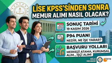 Lise KPSS'sinden sonra memur alımı nasıl olacak? Sonuç tarihi, P94 puanı ve başvuru yolları